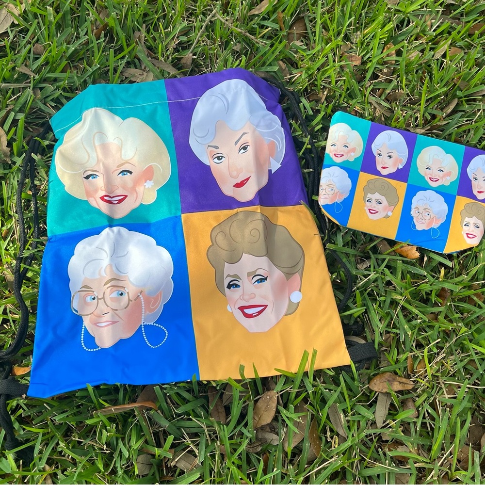 The Golden Girls Drawstring Bag and Pouch. New